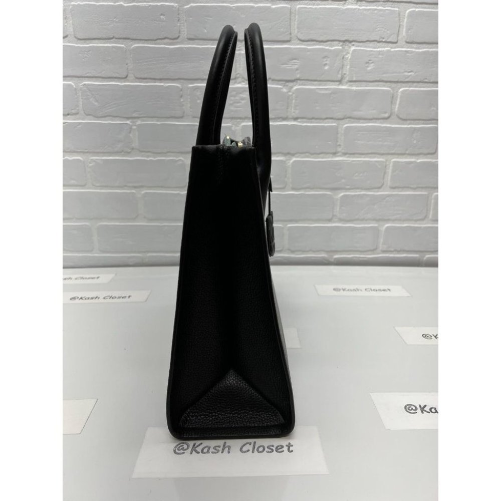 Michael Kors MK Mirella Medium Pebbled Leather Tote Bag - Black - Picture 7 of 12